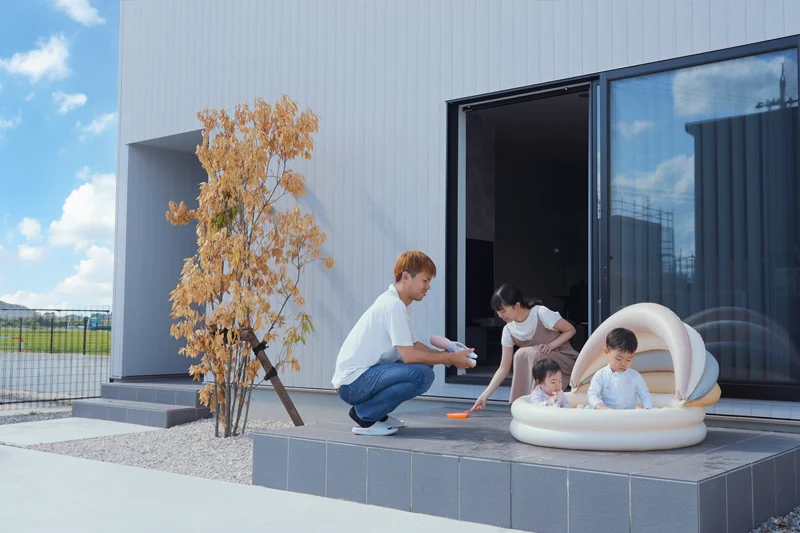 インナーガレージへ駐車